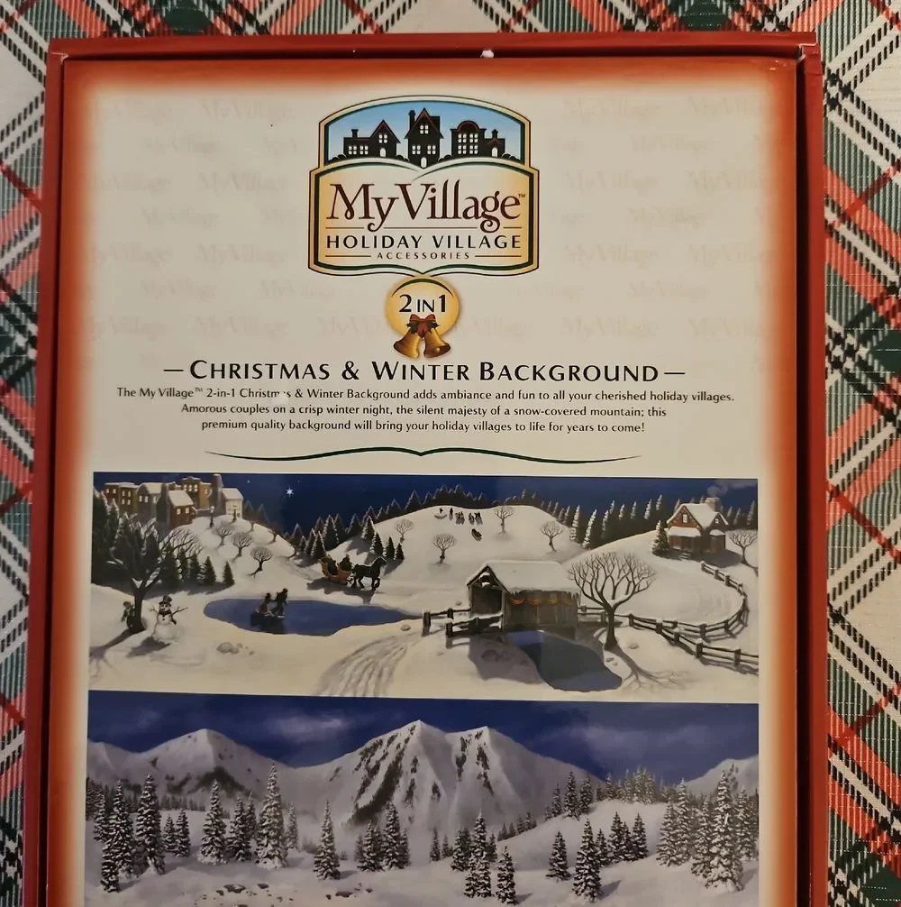 My Village 2 In 1 Christmas & Winter Holiday Village Background Accessories